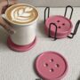 Wooden Button Coasters, thumbnail 3 of 4