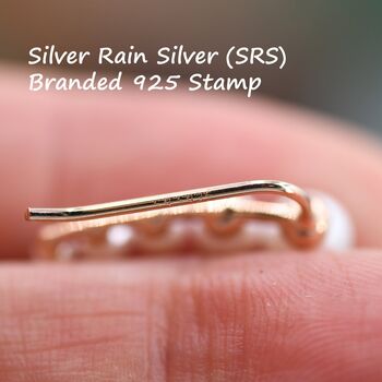 Pearl Crawler Earrings In Sterling Silver, 6 of 10