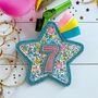 Liberty Fabric Glitter Star Badge, thumbnail 6 of 6