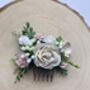 Blush And White Flower Hair Comb, thumbnail 3 of 5