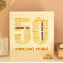 Personalised Golden 50th Wedding Anniversary Card, thumbnail 2 of 5