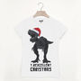 T Rexcellent Women's Christmas Dinosaur T Shirt, thumbnail 1 of 2