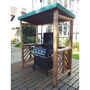Wooden Garden BBQ Shelter With Trellis Sides, thumbnail 2 of 7