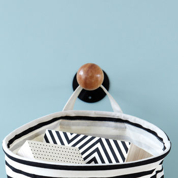 Nautical Striped Handled Laundry Basket / Bag, 2 of 5