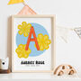 Crochet Alphabet New Baby Personalised Print, thumbnail 1 of 3