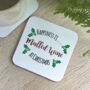 Happiness Is Mulled Wine Coaster, thumbnail 1 of 2