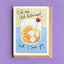 Old Fashioned Cocktail Valentine Card, thumbnail 1 of 2