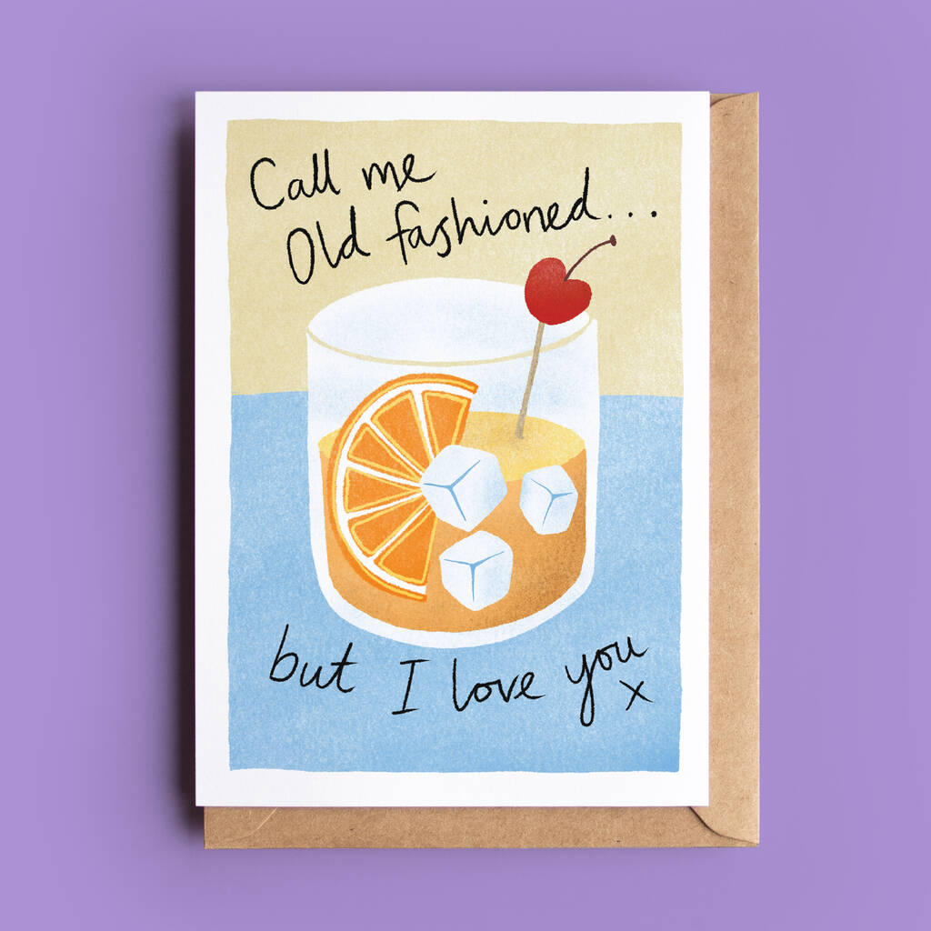 Old Fashioned Cocktail Valentine Card, 1 of 2