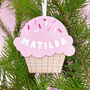 Personalised Cupcake Hanging Decoration, thumbnail 1 of 2
