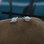 Sterling Silver Blue Planet Opal Stud Earrings, thumbnail 7 of 11