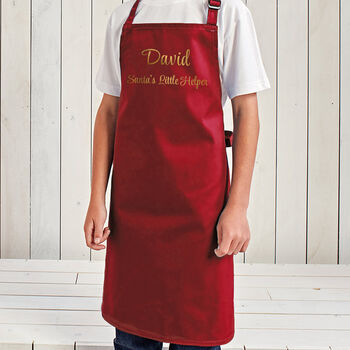 Personalised Kid's Santa's Little Helper Apron, 11 of 12