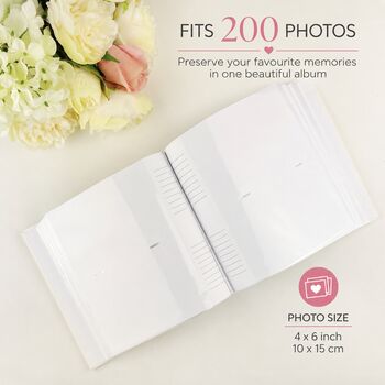 Personalised Wedding Album White Leather, 3 of 9