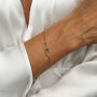 Two Interlocking Rings Bracelet With Birthstone, thumbnail 5 of 8