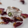 Eco Silver Botanical Ring With Stone, thumbnail 2 of 12