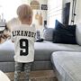 Personalised Football Style Kids Name And Number T Shirt, thumbnail 2 of 7