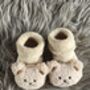 Cream Teddy Bear Baby Socks, thumbnail 6 of 8