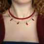 Chilli Pepper And Red Bead Necklace Set, thumbnail 1 of 6