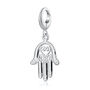 Fatima Hand Charm Necklace, Sterling Silver Or Gold Plated, thumbnail 7 of 10