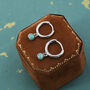 Sterling Silver Hoops With Tiny Dangling 3mm Green Opal, thumbnail 5 of 12