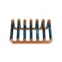 Solid Copper Vinyl Record Stand – Verdigris Green Patina Minimalist Rack, thumbnail 2 of 6