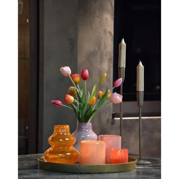 Skrzyszow Glass Vase Small Tangerine, 2 of 6