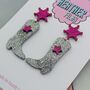 Cowboy Boot Glitter Resin Earrings, thumbnail 6 of 12