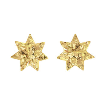 Star Stud Earrings In Gold, 3 of 4