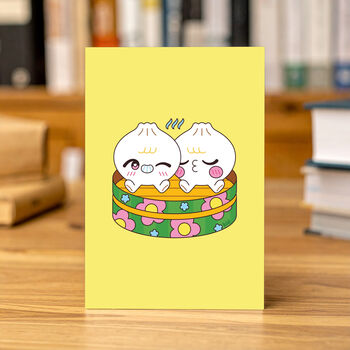 Cute Dumplings Love Greeting Card, 2 of 3