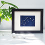Personalised Aquarius Constellation Woodblock Print, thumbnail 1 of 5