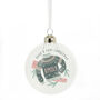 Personalised Cosy Christmas Glass Bauble Decoration, thumbnail 5 of 5