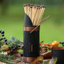 Black And Copper Fireplace Accessories Set, thumbnail 5 of 6