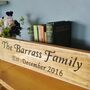 Family Name And Date Wooden Sign, thumbnail 2 of 5