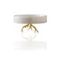 Handmade White Marble Cake Stand With Gold Root Base, thumbnail 2 of 2