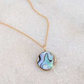 The Circle Abalone Shell Necklace, 6 of 8
