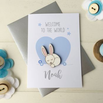 Personailsed New Baby Boy Card, 4 of 4