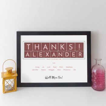 Personalised Retirement Print With Names, 10 of 12