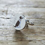 Liver And White Springer Spaniel Cufflinks Personalised Dog Lover Gift, thumbnail 2 of 11