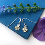 Sterling Silver Mini Blossom Flower Hook Earrings, thumbnail 6 of 9
