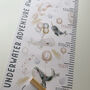 Personalised Pastel Whale Fun Height Chart, thumbnail 3 of 6