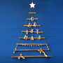 Natural Wooden Hanging Christmas Tree With Star, thumbnail 1 of 1