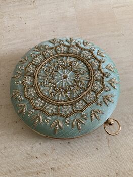 Mint Green Circular Handcrafted Clutch Bag, 2 of 8