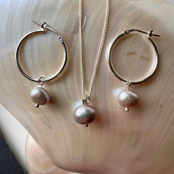 Handmade Grey Pearl Necklace And Earrings, 9 of 9