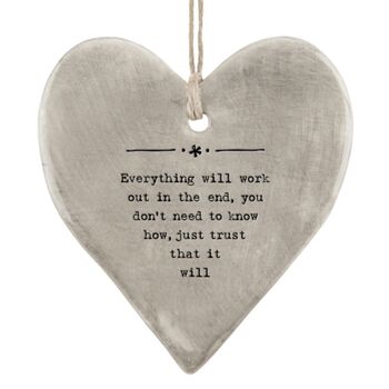 Everything Will Work Out' Hanging Heart, 2 of 3