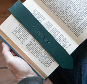 Personalised Leather Pointed Bookmark, 2 of 11
