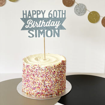 Personalised 60th Birthday Cake Topper, 2 of 3