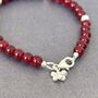 60th Birthday Garnet And Silver Beads Bracelet, thumbnail 3 of 6
