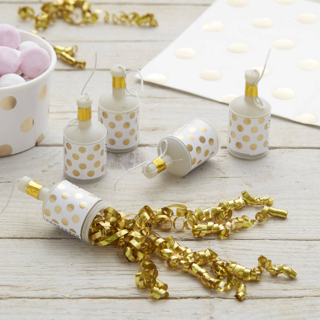 Gold Foiled Polka Dot Party Poppers Pick And Mix, 1 of 3
