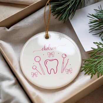 Personalised Dentist Tooth Bauble, 5 of 11