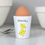 Personalised Name Easter Chicks Ceramic Egg Cup, thumbnail 3 of 3