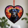 Patterdale Stained Glass Effect Heart Suncatcher, thumbnail 2 of 5